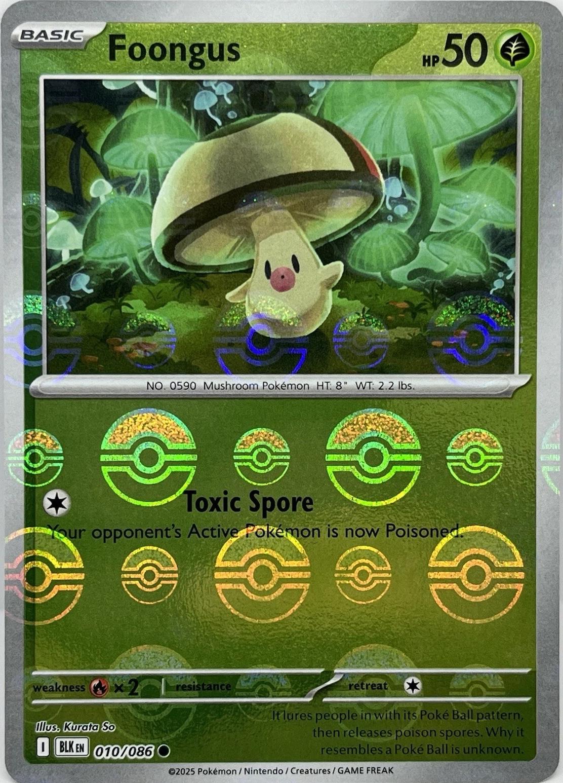 Black Bolt Foongus [Poke-Ball] Pokémon card
